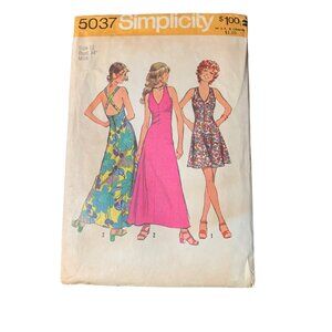 Simplicity 5037 Vintage Sewing Pattern Misses Dress Size 12